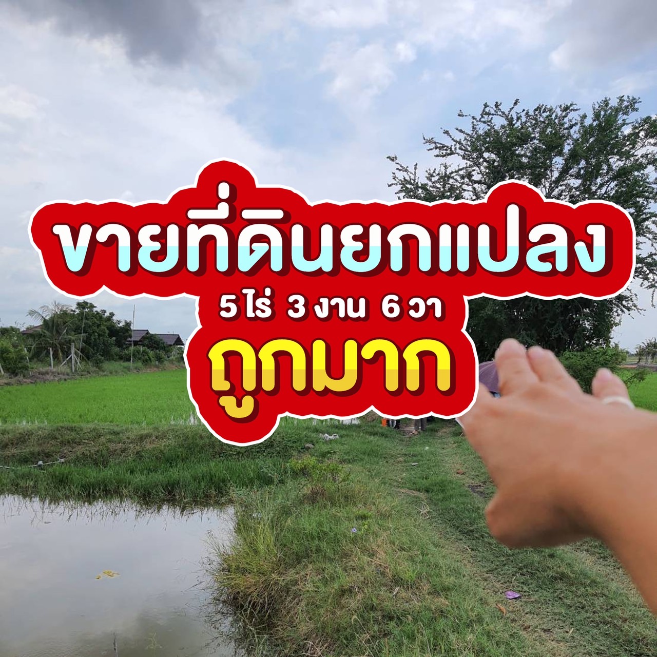 ขายที่ดินฉะเชิงเทรา บ้านโพธิ์ 5-3-6ตารางวา