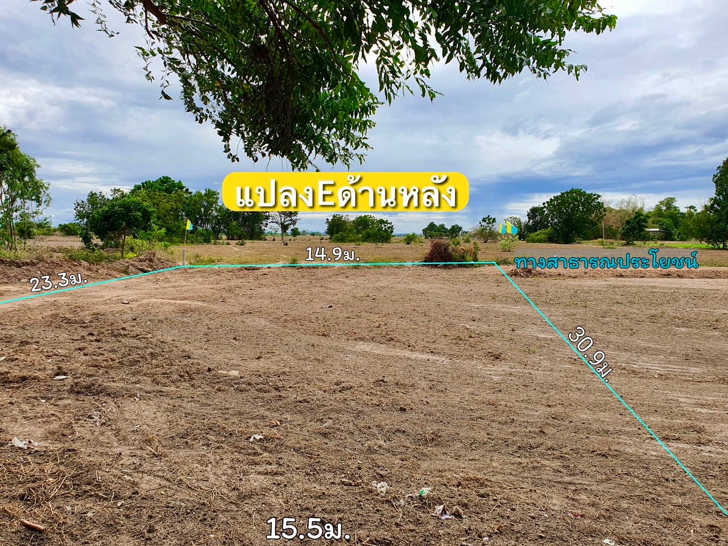ที่ดินติดถนนลาดยางทำเลดี