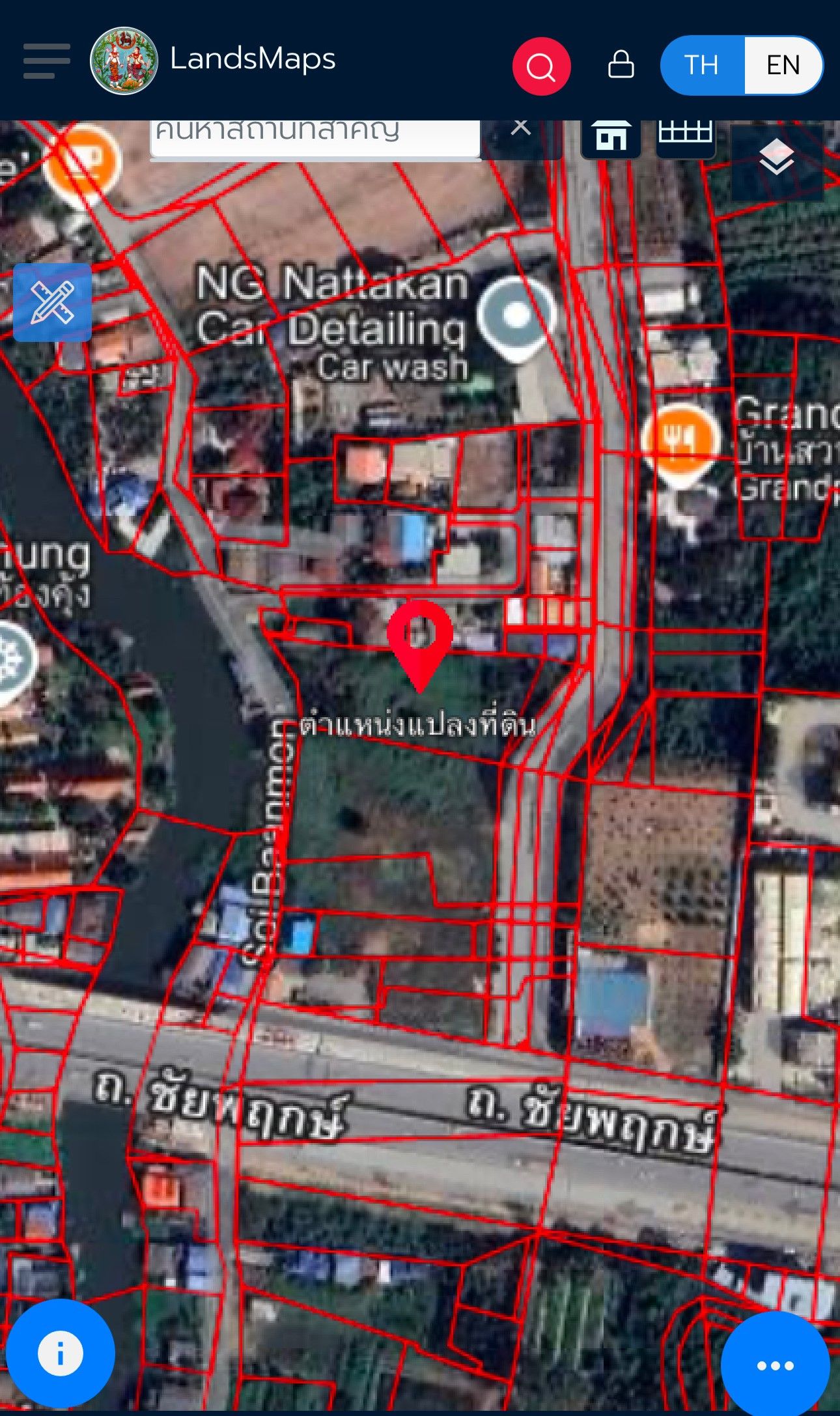 ขายที่ดินติดถนนหอการค้าไทย 1 ไร่ 3 งาน 47.3 ตร.ว. (747.3 ตารางวา) ห่าง ถ.ชัยพฤกษ์ เพียง 150 ม. ราคา 56,000,000 บาท