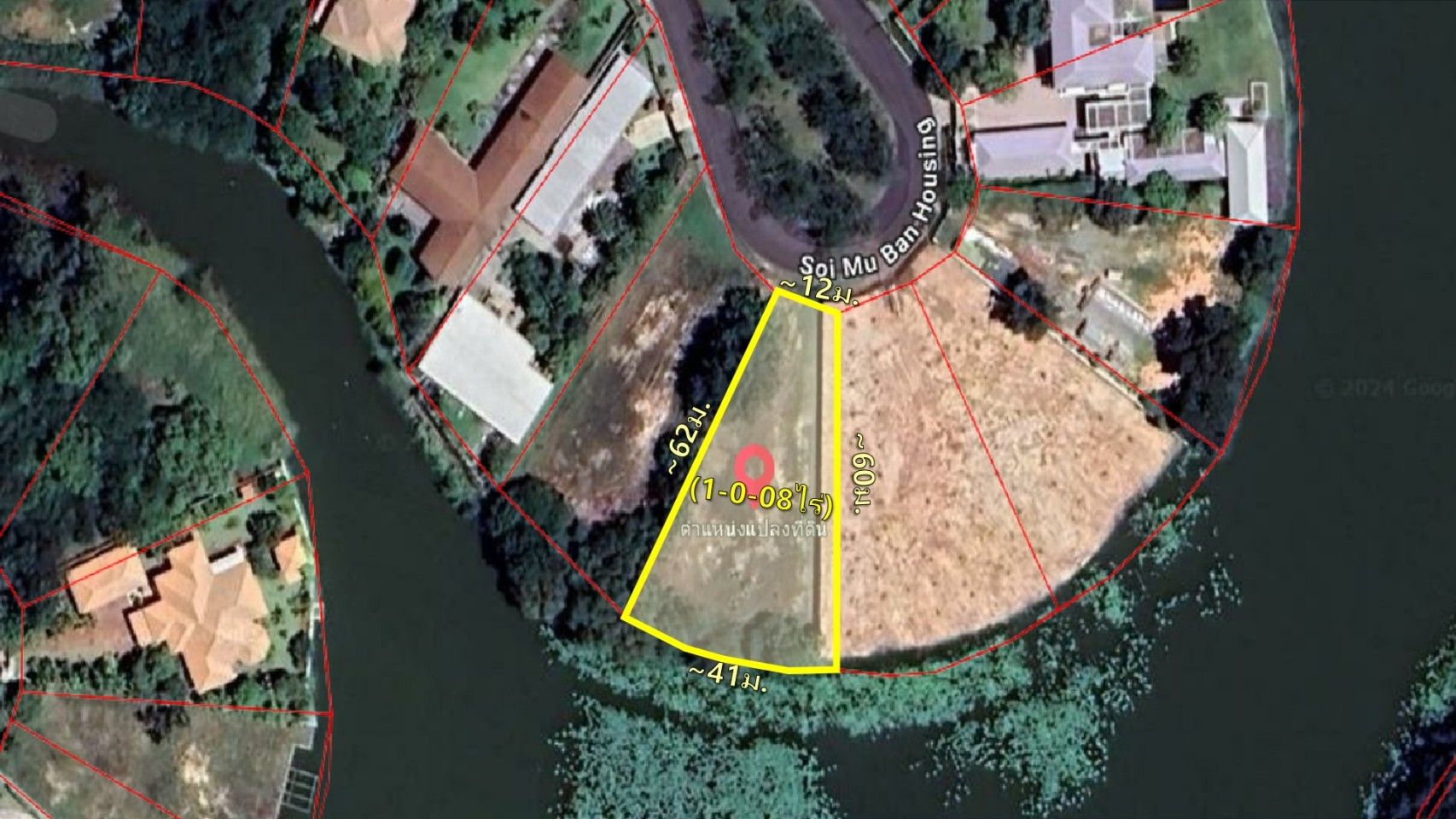 ขายที่ดิน 408 ตร.ว ในหมู่บ้านปัญญารีสอร์ทบางพระ, ที่ดินติดเลคโครงการ ที่ดินติดน้ำ