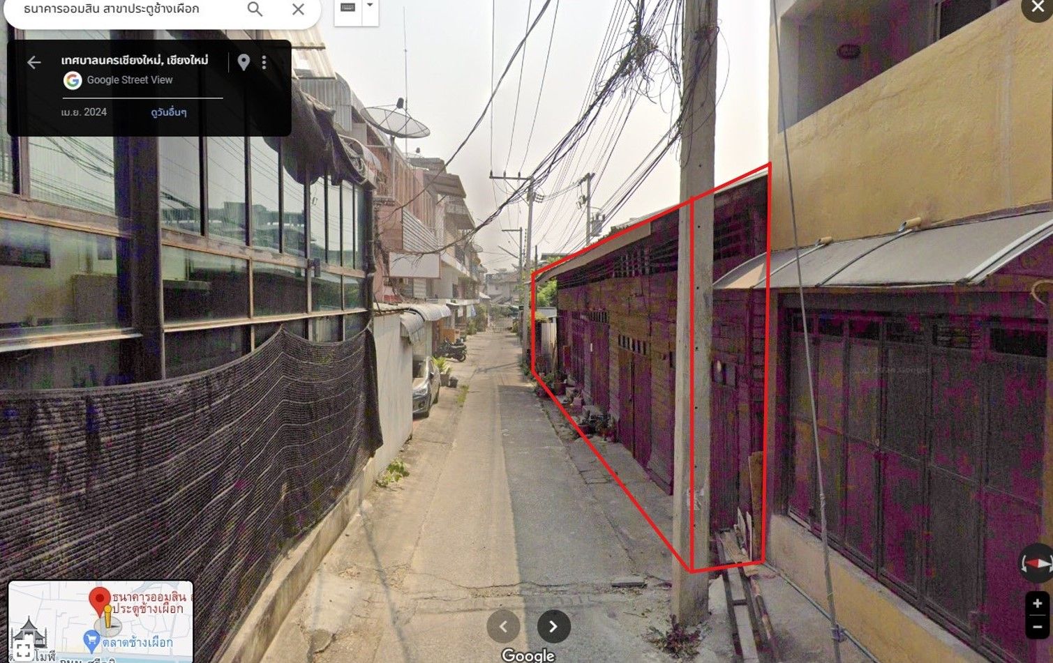 DD-0225 ขายอาคารห้องเช่าชั้นเดียว ขนาด 56 ตร.วา ถนนช้างเผือก ตรงข้ามประตูช้างเผือก คูเมืองเชียงใหม่