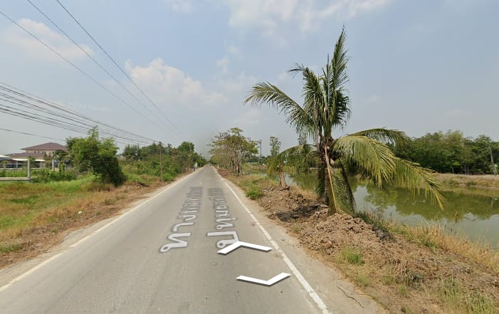 ขายที่ดินติดถนนเลียบคลอง 12 ฝั่งเหนือ ต.หนองเสือ ใกล้วัดนพรัตนาราม 