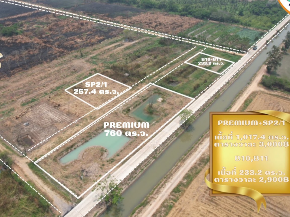 ขายที่ดินปทุมธานี หนองเสือ ที่ดินเปล่า คลอง 10 ซอยคุณหญิง เฟส 3 
