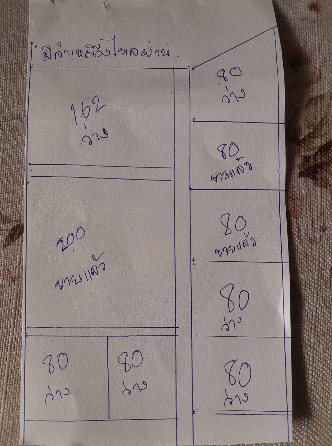 ที่ดินแบ่งขาย มี 80 ตรว. และ 162 ตรว. แม่แตง เชียงใหม่