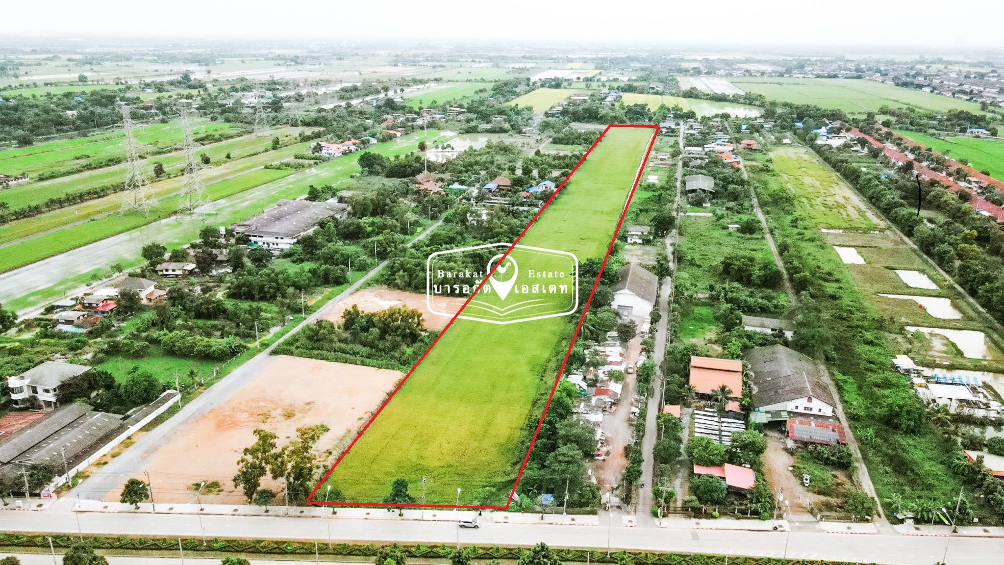 ขายที่ดินเปล่า ติดถนนไมตรีจิต หน้าติดถนนสาธารณะ หลังติดคลอง เหมาะสำหรับประกอบธุรกิจ,สร้างหมู่บ้าน