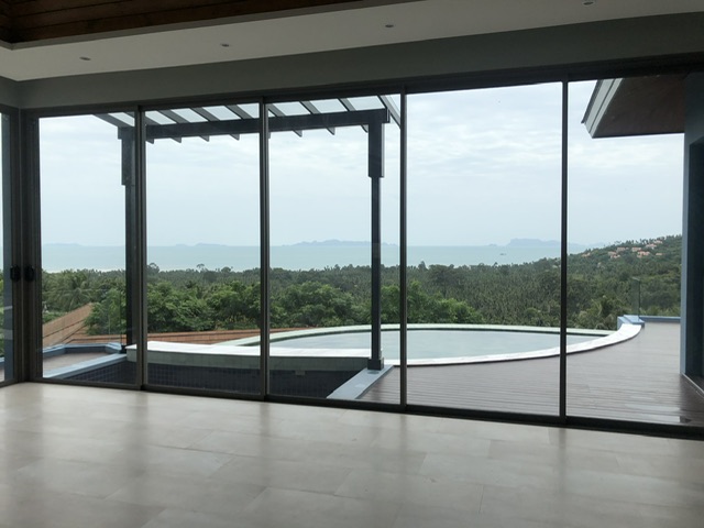 ขายที่ดิน พร้อมบ้าน pool villa see view ทะเล 180 องศา ที่บางมะขาม เกาะสมุย เนื้อที่ 6-3-88.2 ไร่