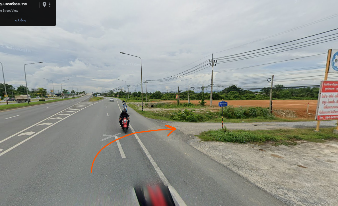 ขายที่ดินนครศรีธรรมราช แปลงสวย เหมาะปลูกบ้าน พระพรหม นครศรีธรรมราช 0-0-98.2