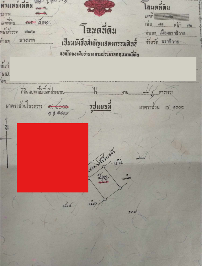 ขายที่ดินนราธิวาส อำเภอเมือง ที่ดินเปล่า 6 ห้อง ใจกลางเมือง