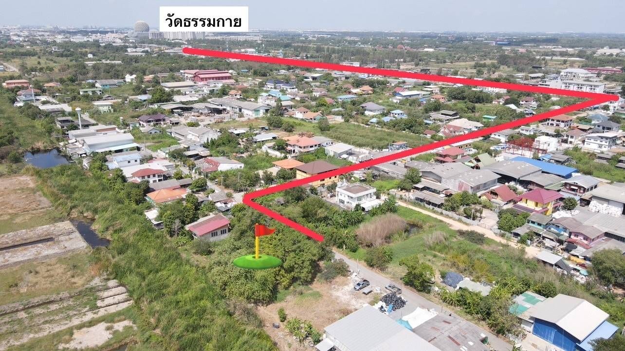 ขายที่ดินปทุมธานี ซอยคลองสี่8 ใกล้แหล่งอำนวยความสะดวกรอบด้าน คลองหลวง ปทุมธานี 0-2-26