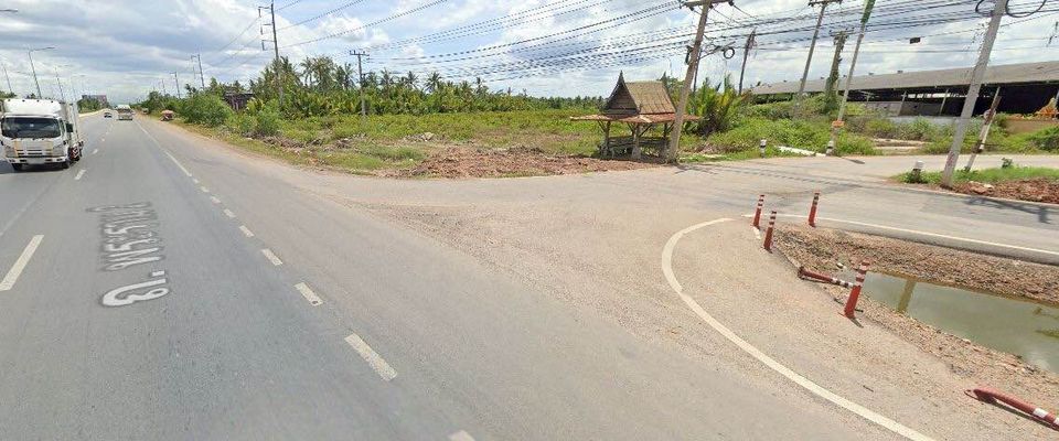 ที่ดิน ติดถนนพระรามสอง ขาเข้ากรุงเทพ  สมุทรสงคราม 9 ไร่