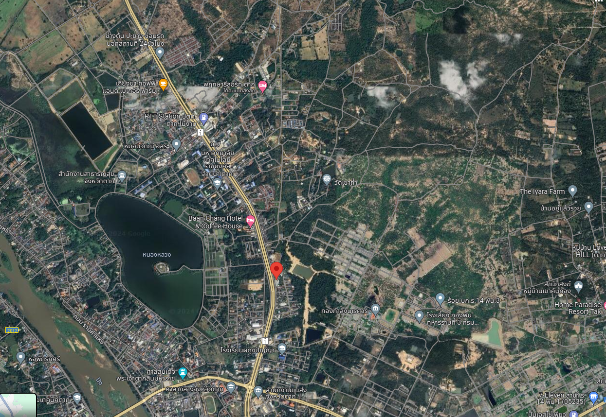 ขายที่ดินตาก ที่ดินเปล่า ใกล้มหาวิทยาลัยเทคโนโลยีราชมงคลล้านนา โรงเรียนผดุงปัญญา เมืองตาก