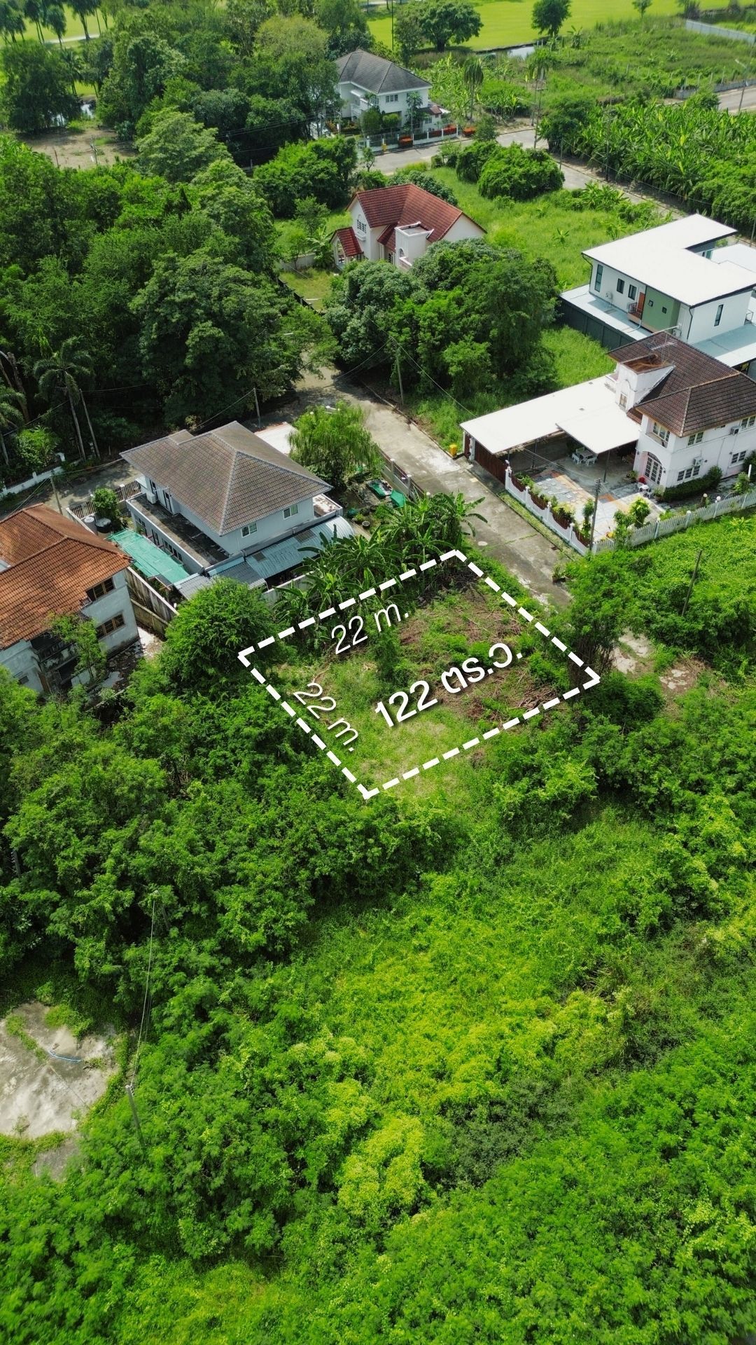 ขายที่ดิน 122 ตร.ว. รูปสี่เหลี่ยมจัตุรัส มณฑา 18 ใกล้เพชรเกษม 1.8 กม. – เหมาะสร้างบ้าน