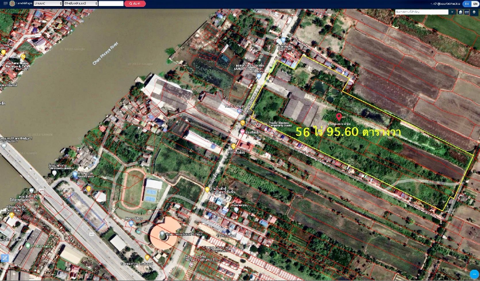 ขายที่ดิน ปทุมธานี 56-0-96.6 ไร่
