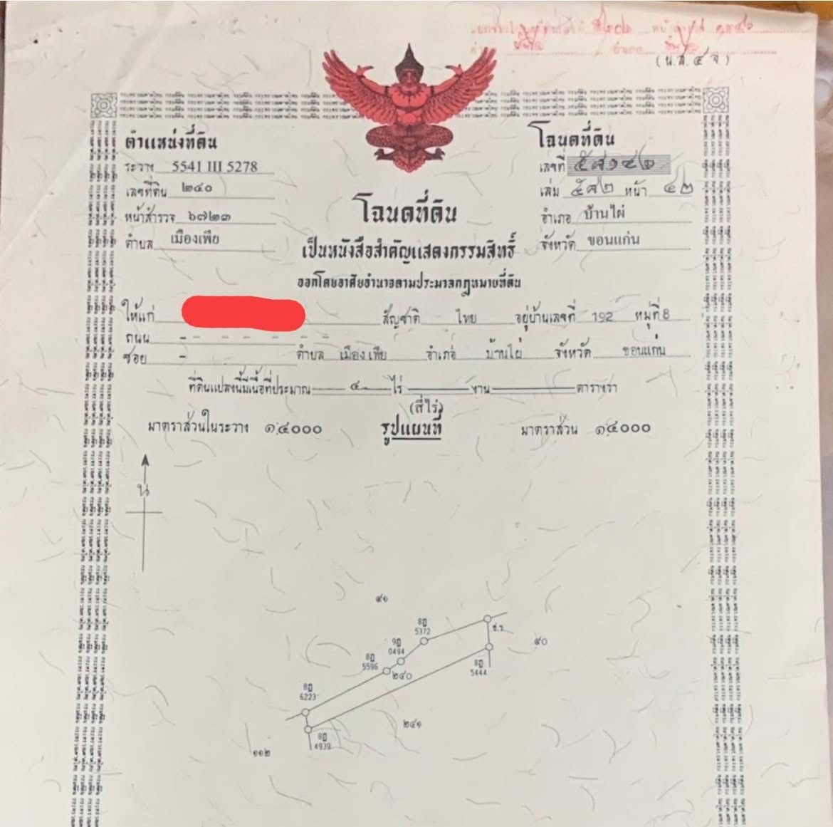 ขายที่นา แปลงยาว ทำนาทุกปี