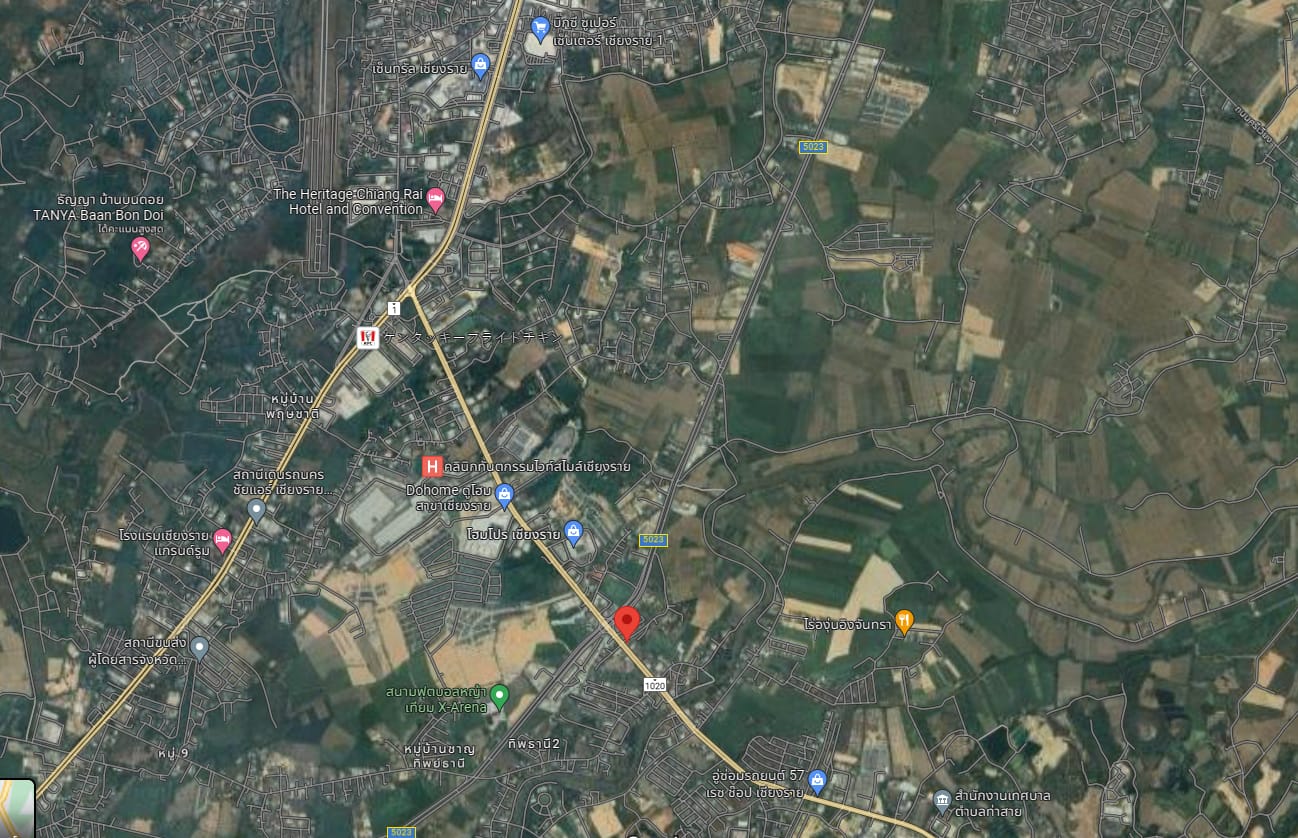 ที่ดินพร้อมสิ่งปลูกสร้างเมืองเชียงราย ใกล้4แยกต่างระดับ 0-0-74.2