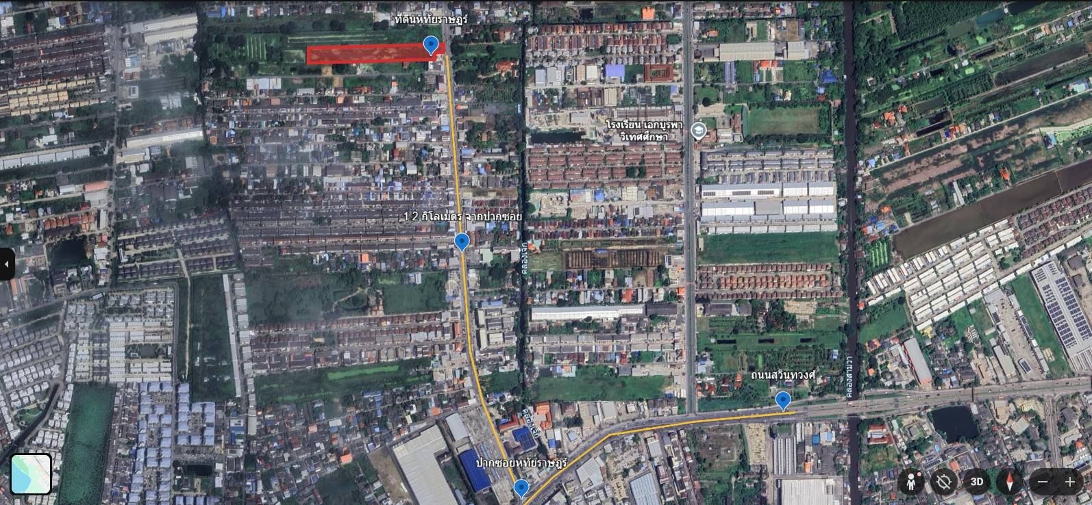 ขายที่ดินบ่อปลา มีนบุรี หทัยราษฎร์ ขนาด 8-3-36 ไร่ 