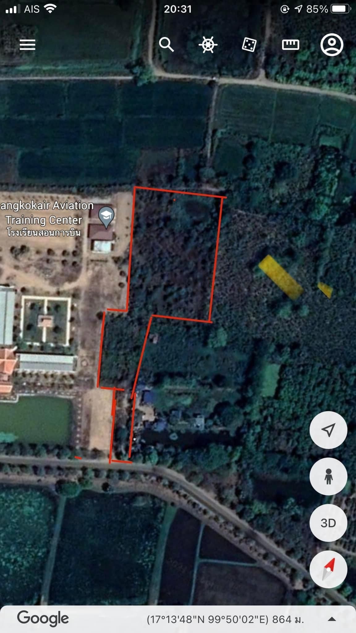 ขายที่ดินสุโขทัย สวรรคโลก ที่ดินเปล่า ที่ดินติดกับสนามบินสุโขทัย 
