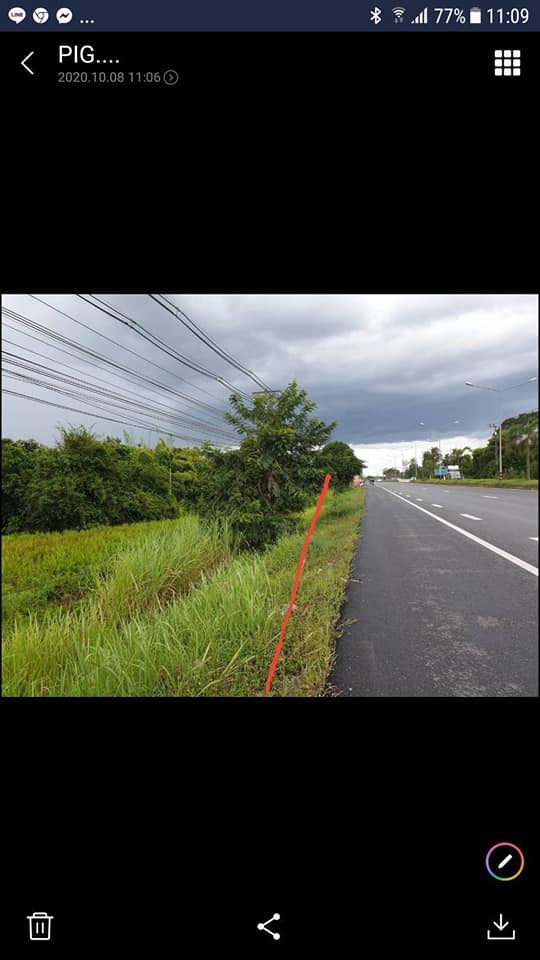 ที่ดินเปล่าติดถนนสาธารณะ 5 ไร่