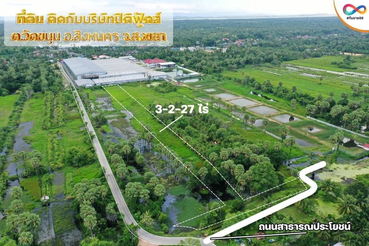 ขายที่ดินสงขลา ใกล้โรงเรียนวัดวาส สิงหนคร สงขลา 3-2-27