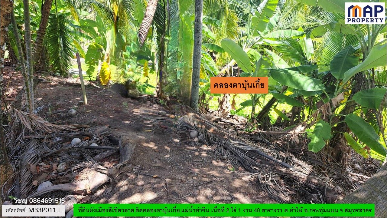 ที่ดินริมแม่น้ำท่าจีน ผังเมืองสีเขียวลาย