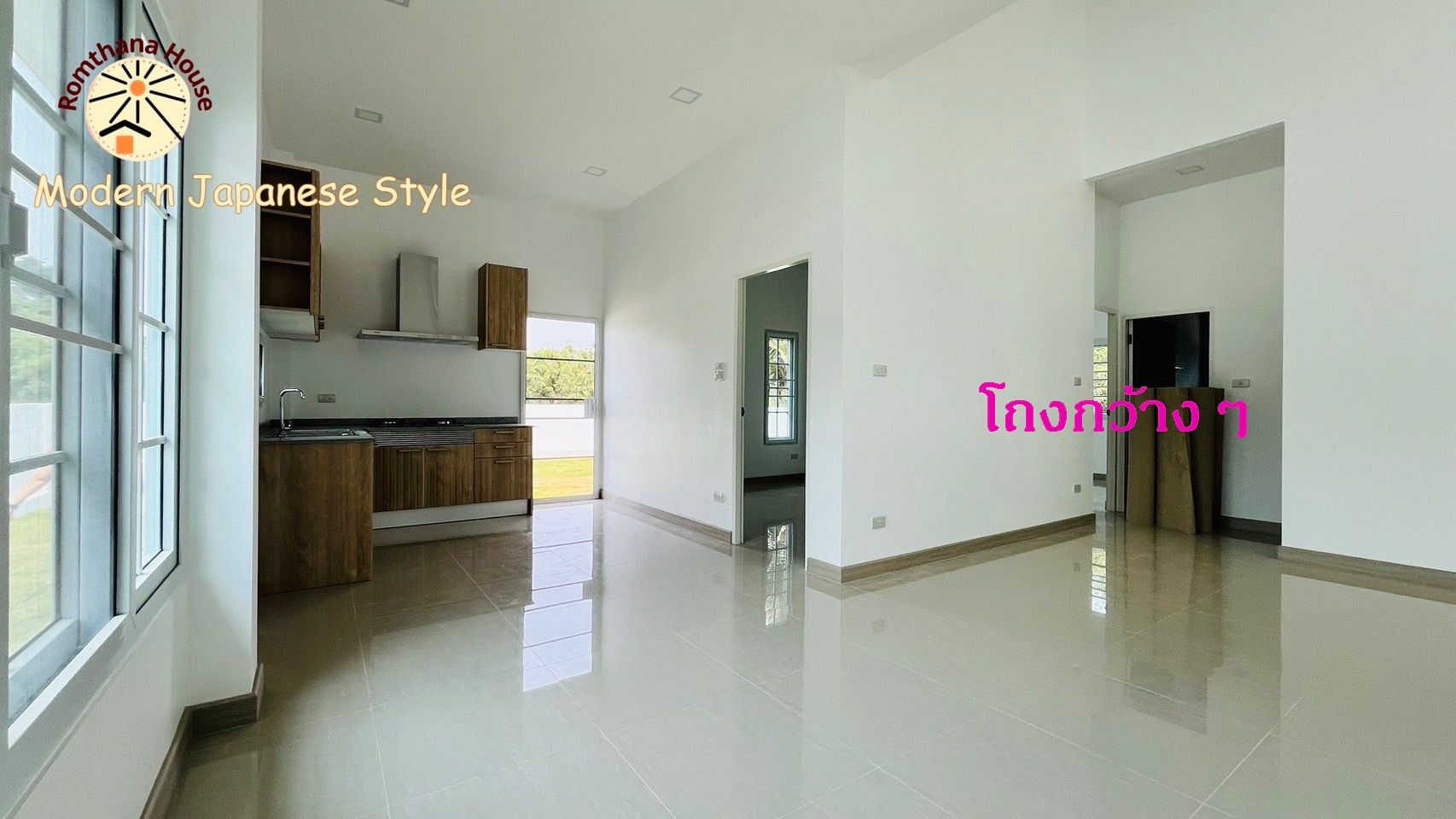 ขายบ้านพร้อมที่ดินสร้างใหม่สวยทันสมัยสไตล์โมเดิร์นแจแปนิส น้ำไม่ท่วม สารภี
