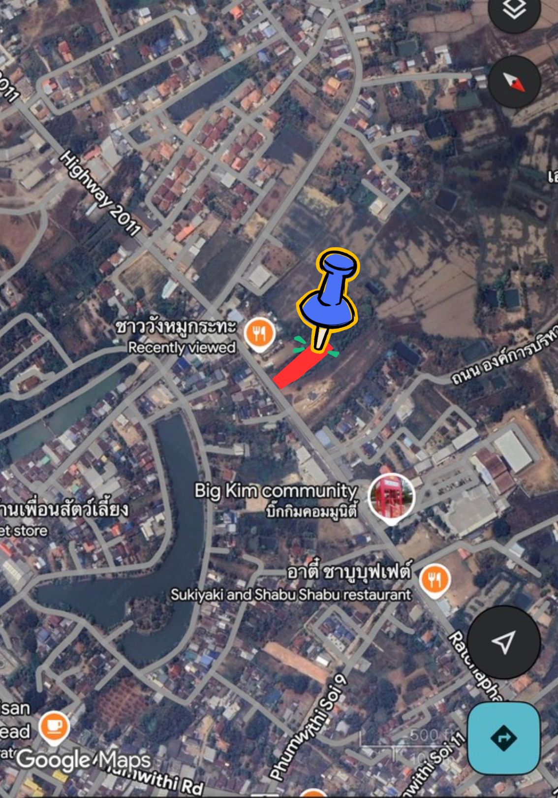 ที่ดินเปล่าสร้างโกดังสร้างอาคาร 2ไร่ 3งาน 22 ตารางวา