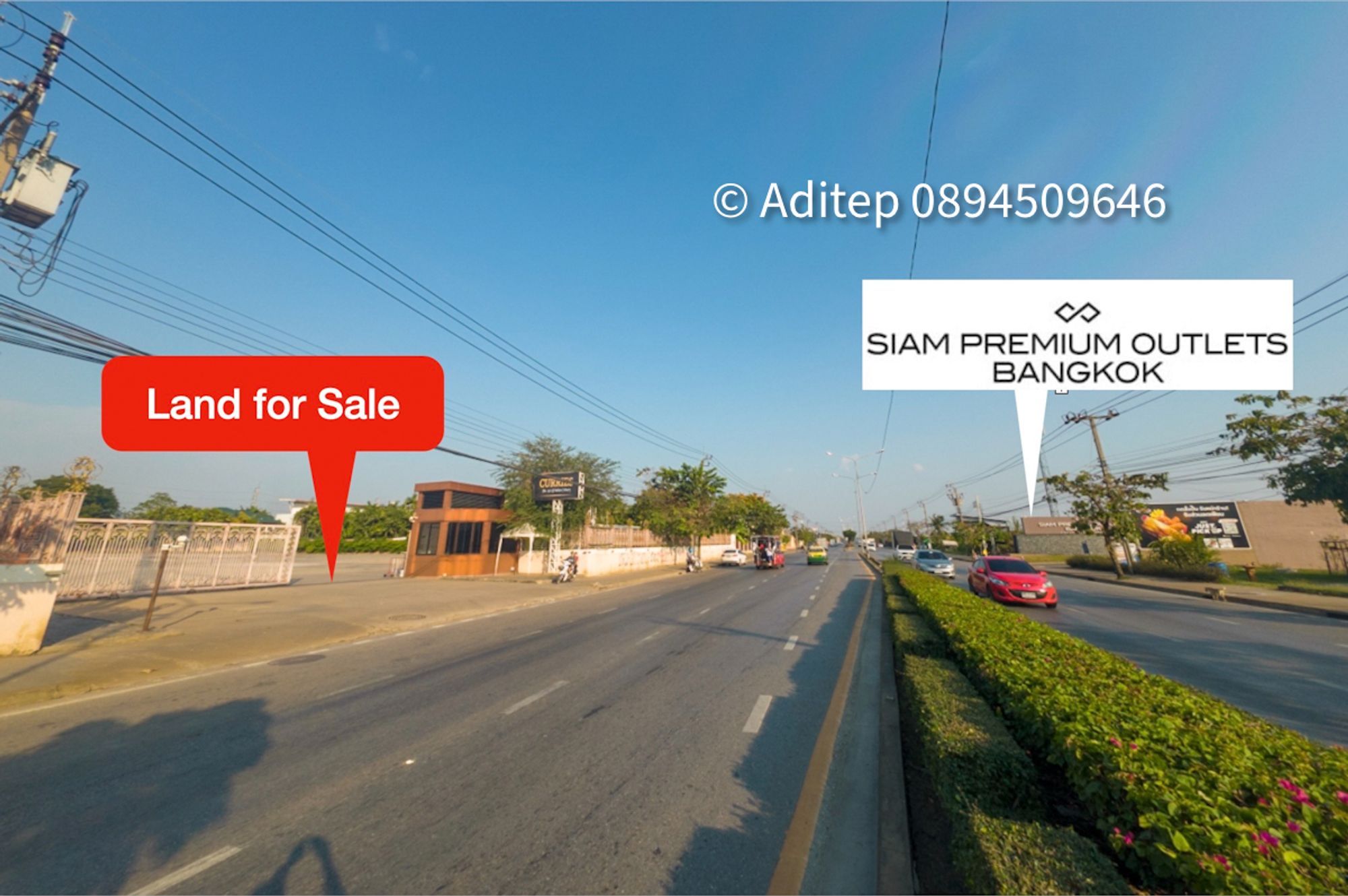 ขายที่ดิน ตรงข้าม Siam Premium Outlet ลาดกระบัง ขนาดเกือบ 11 ไร่ ติดถนนใหญ่ ใกล้มอเตอร์เวย์ สนามบินสุวรรณภูมิ พร้อมสิ่งปลูกสร้างกว่า 5,000 ตรม.