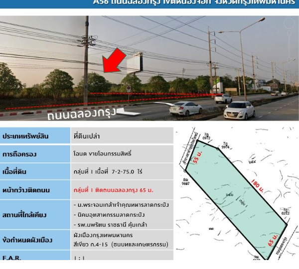 ขายที่ดินกรุงเทพ เขตหนองจอก ที่ทำเลทอง เหมาะลงทุนมาก 