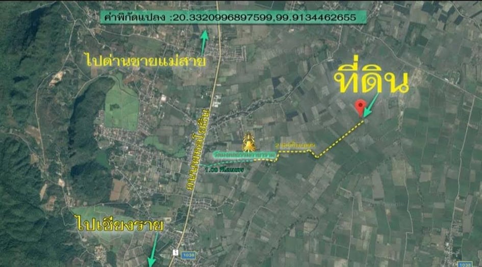 ที่ดินแปลงนา เชียงราย 38-3-89