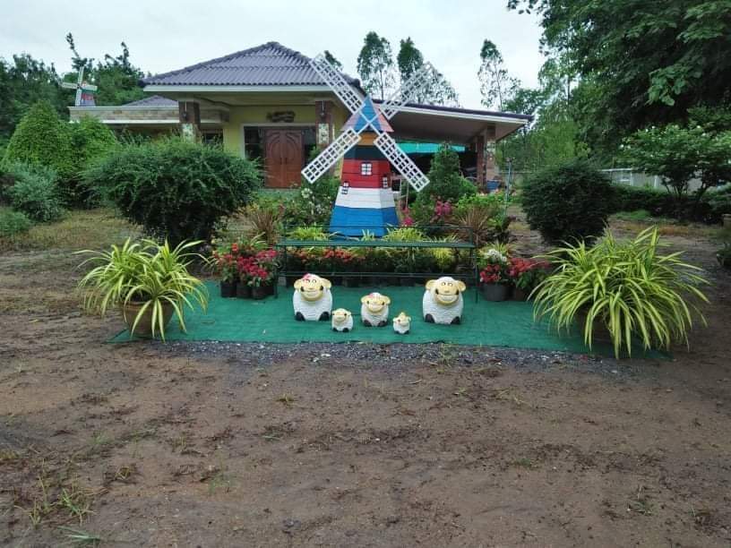 บ้านพร้อมที่ดิน หลังสวย ติดแม่น้ำ ท่าม่วง กาญจนบุรี 