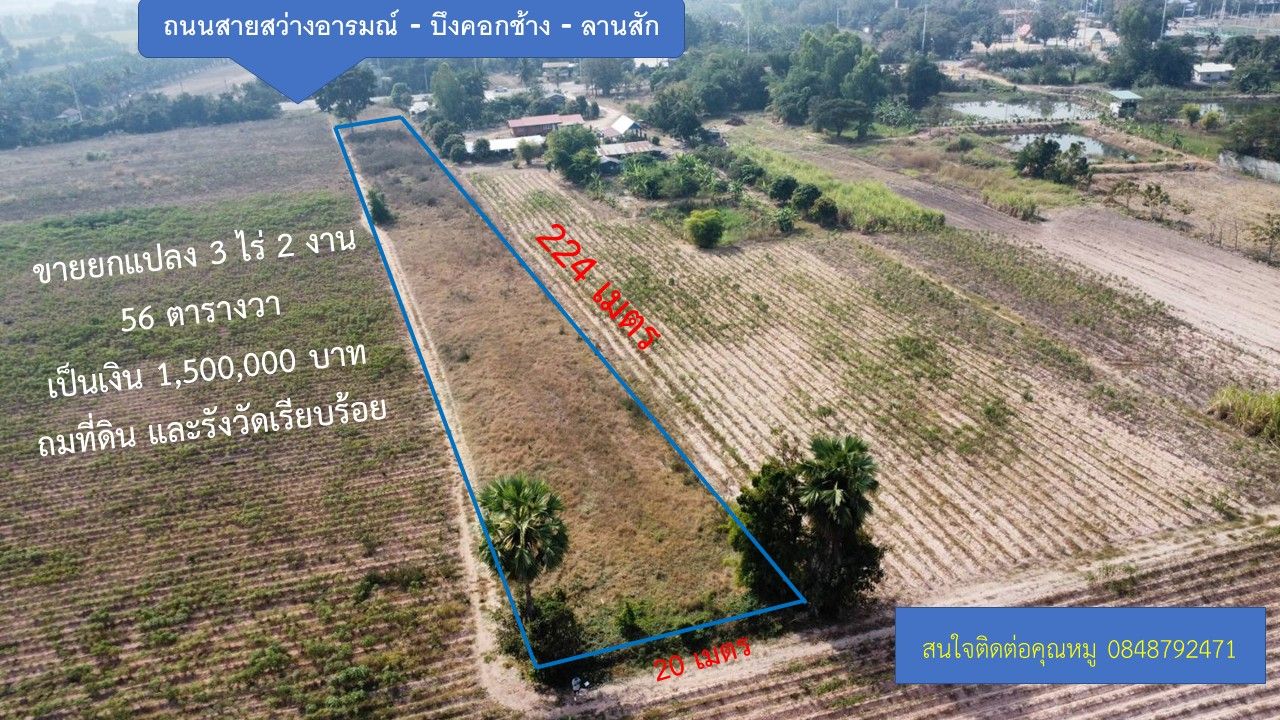 ขายที่ดินอุทัยธานี อำเภอสว่างอารมณ์ ขายด่วนที่นาทำเลดี