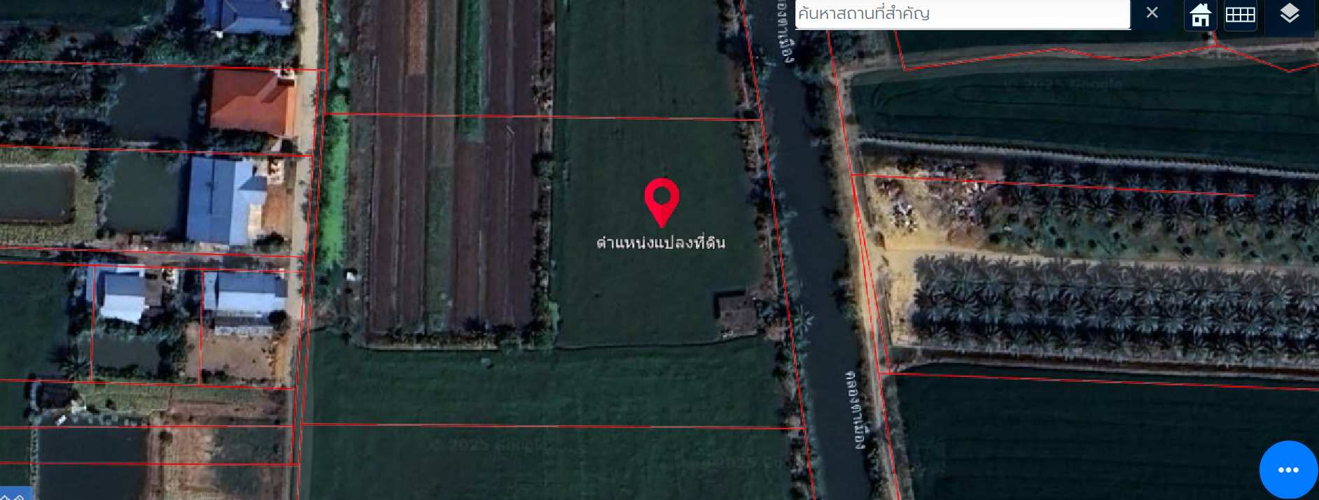 ขายที่ดิน ติดคลองริมน้ำ ติดถนนซอย บรรยากาศบ้านสวนน่าอยู่อาศัย/ทำร้านคาเฟ่ 