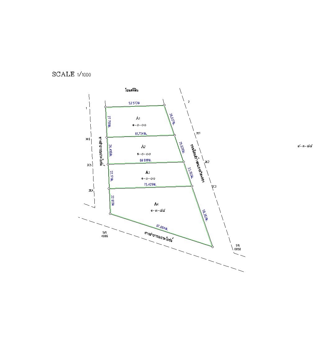 ที่ดินหน้าทางเข้าMy Ozone ปากช่อง 4-3-88
