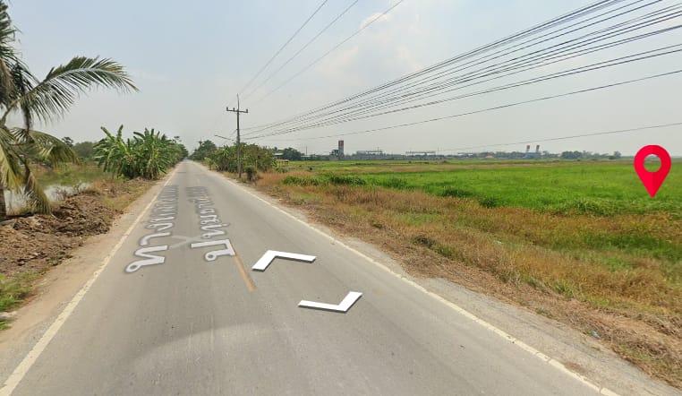 ขายที่ดินติดถนนเลียบคลอง 12 ฝั่งเหนือ ต.หนองเสือ ใกล้วัดนพรัตนาราม 