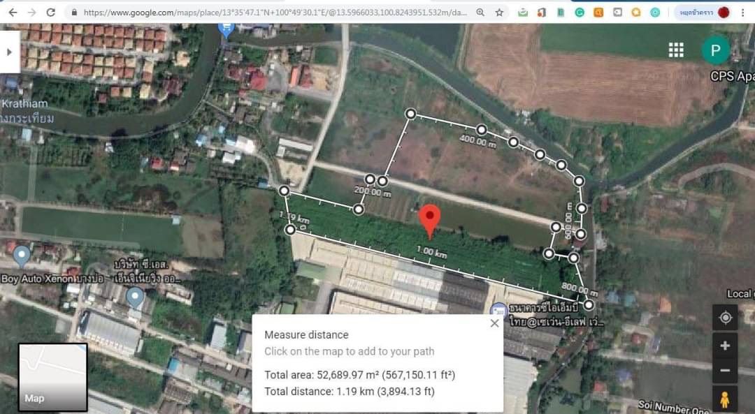 ขายที่ดินสมุทรปราการ อำเภอบางเสาธง ที่ดินสวยบางเสาธง ติดคลองและถนน
