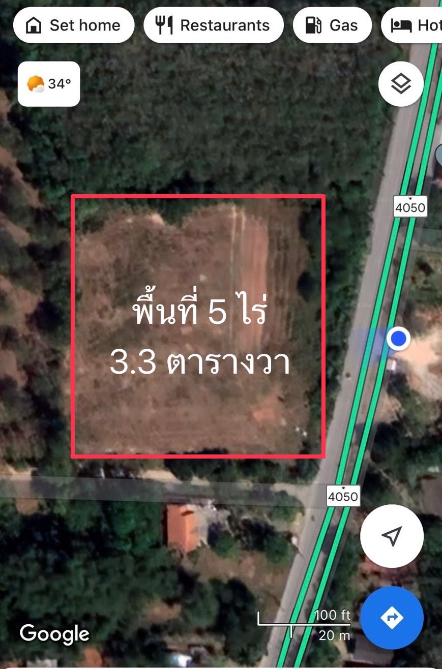 ขายที่ดิน 5 ไร่ ควนมะพร้าว พัทลุง! ทำเลสวย ติดถนนหลัก ใกล้แหล่งชุมชน