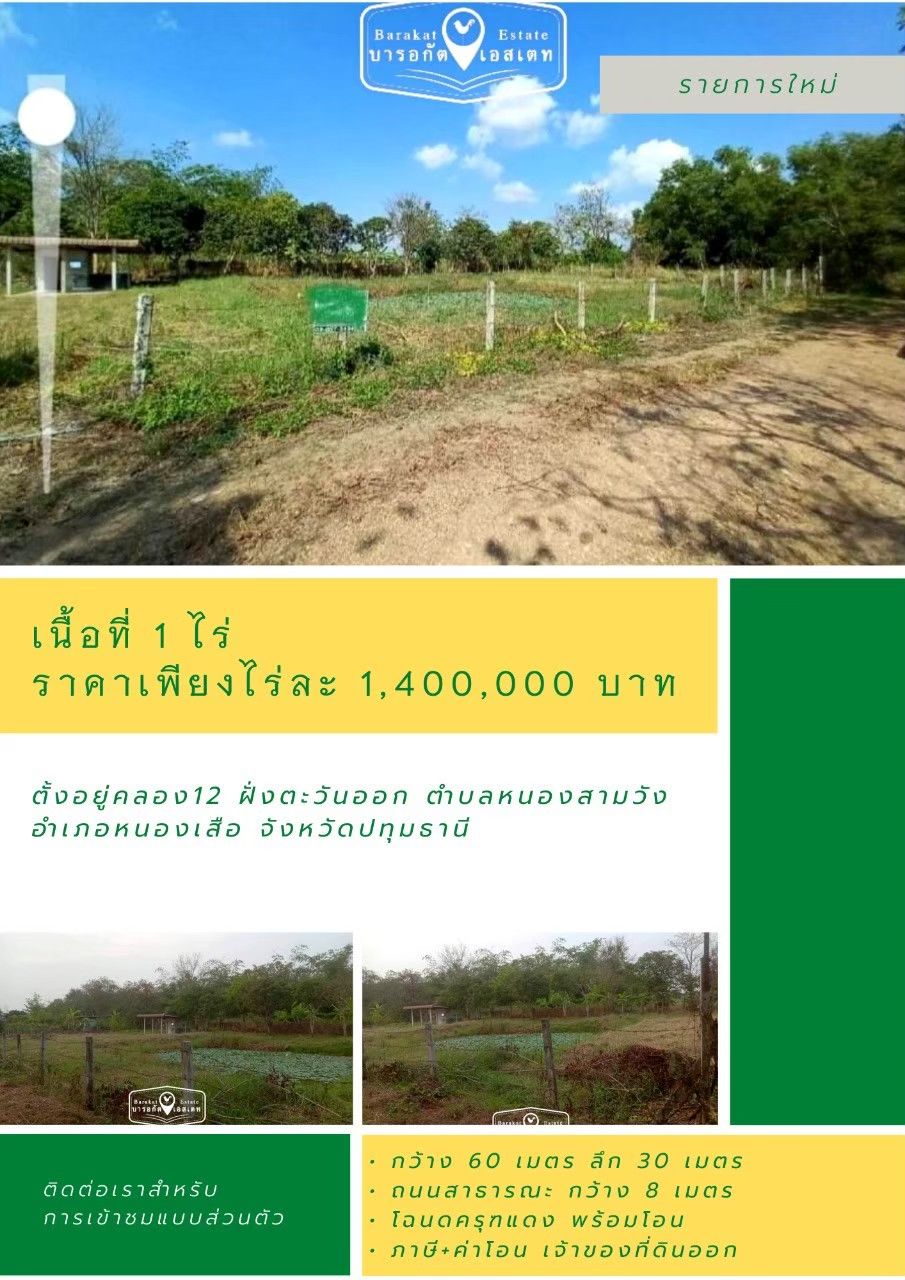 ที่สวยทำบ้านสวน ปลูกต้นไม้ บ้านพักตากอากาศ อำเภอหนองเสือ จังหวัดปทุมธานี