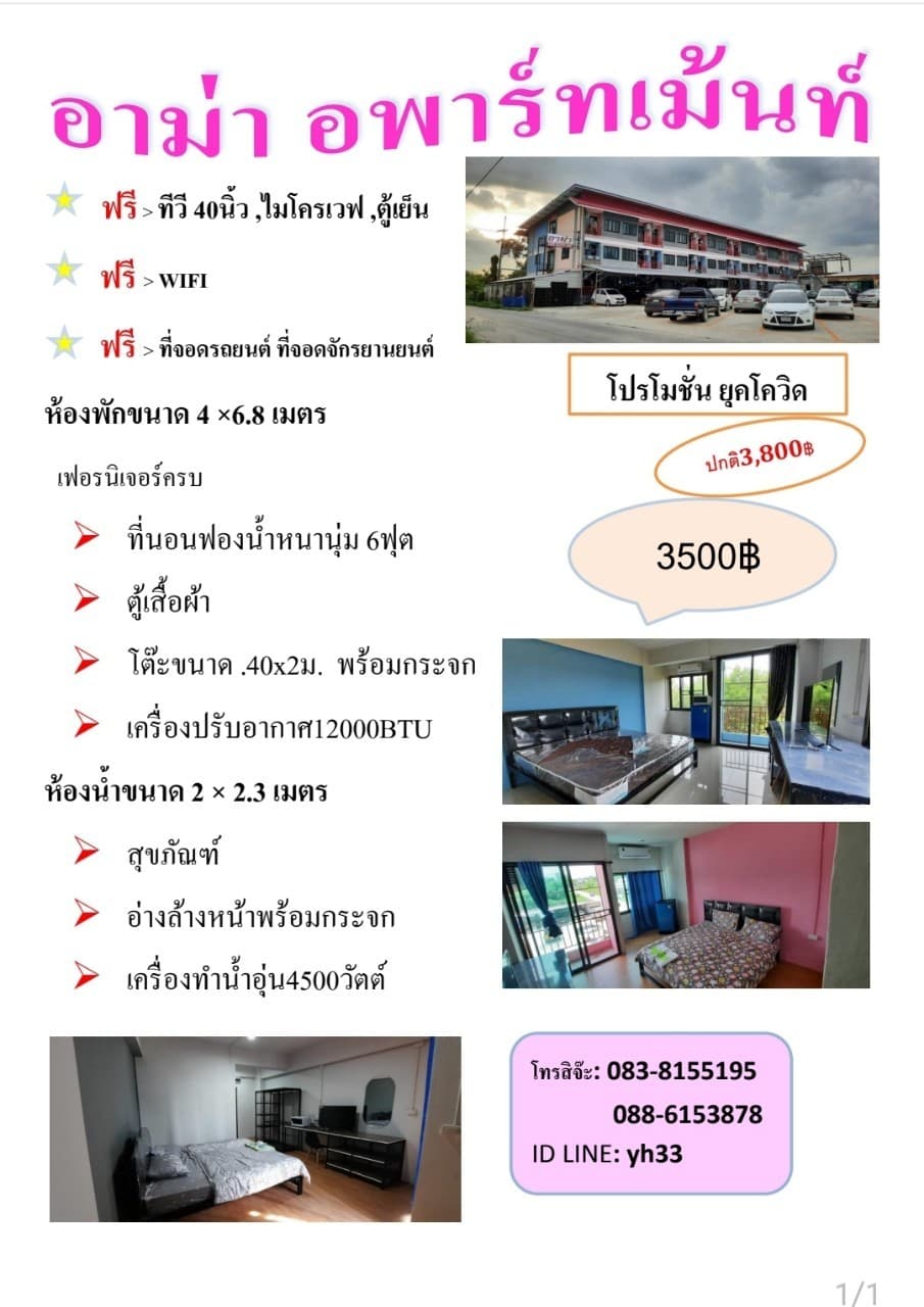 อพาร์ทเม้นท์พร้อมที่ดิน ปทุมฯ 2-0-0