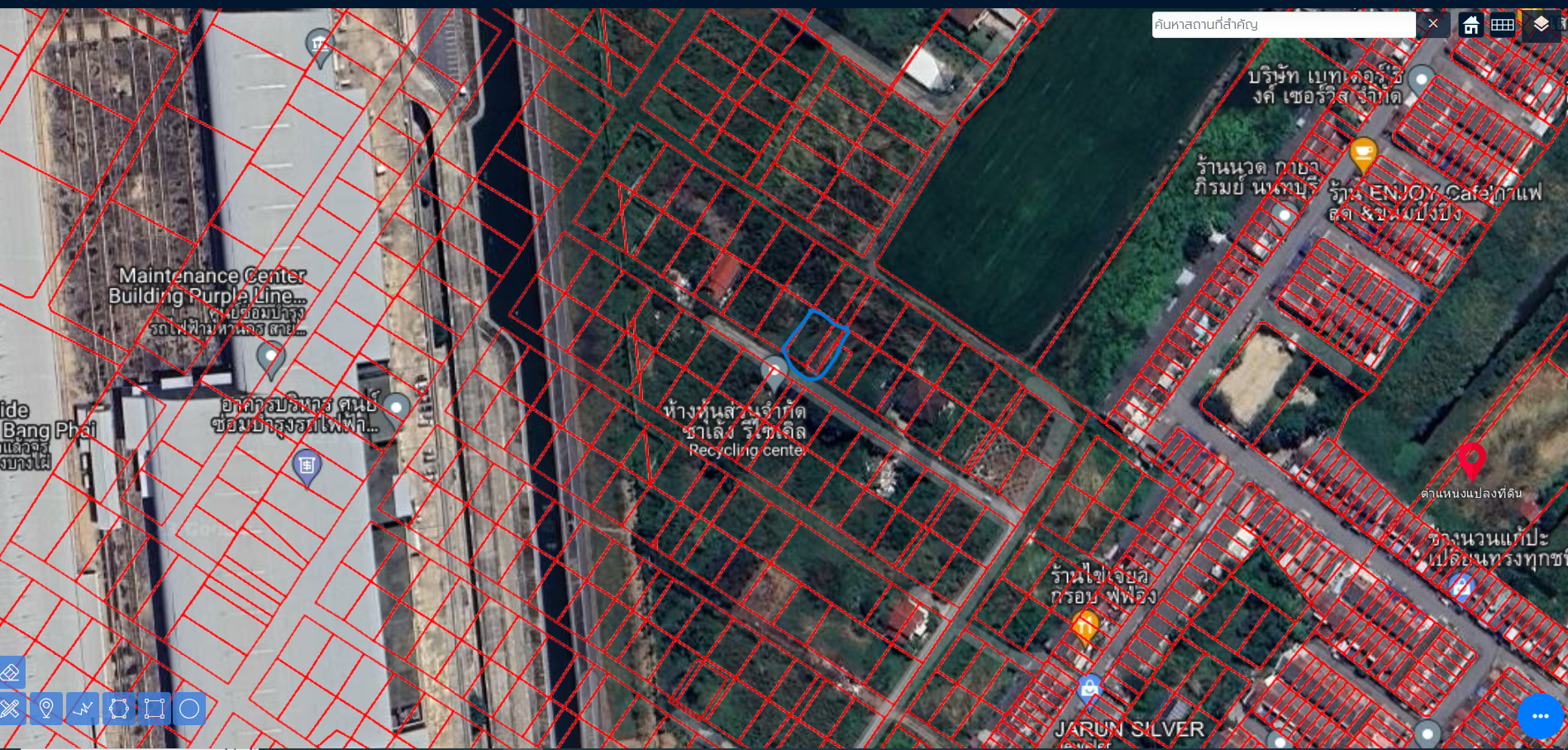 ขายที่ดินใกล้สถานีซ่อมรถไฟฟ้า สายสีม่วง 
