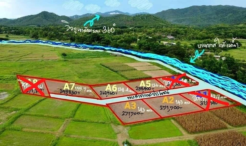ขายที่ดินลำพูน แม่ทา 3-0-75.9