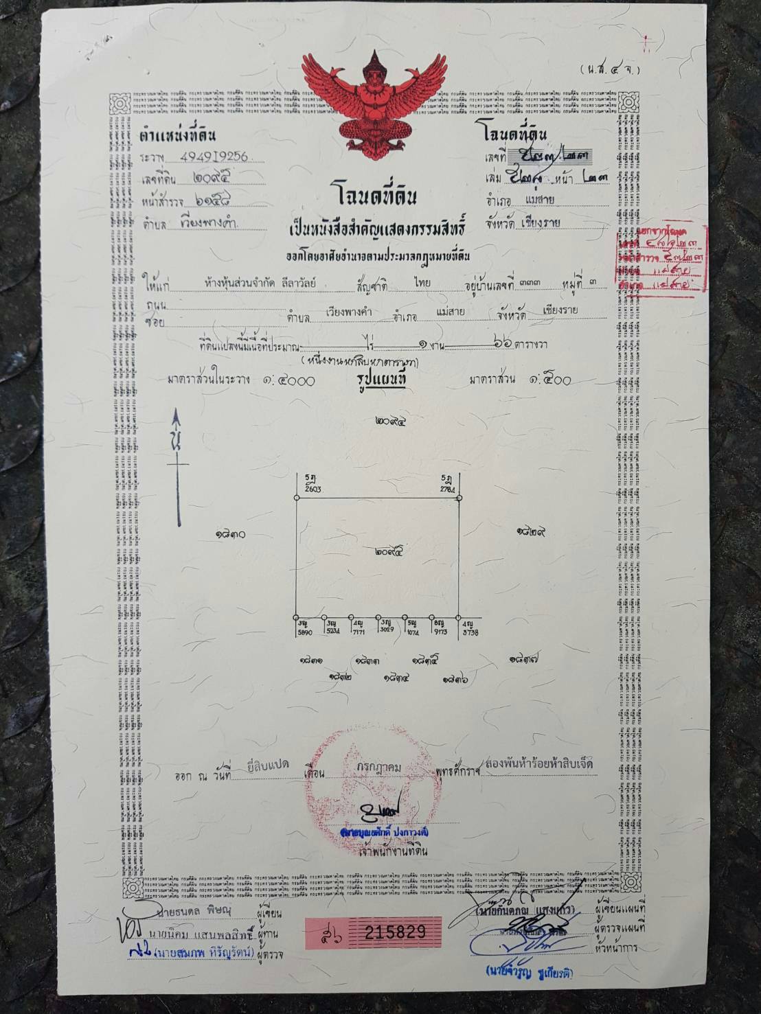 ที่ดิน แม่สาย ทำอาคารพาณิชย์ได้ 0-2-21.7