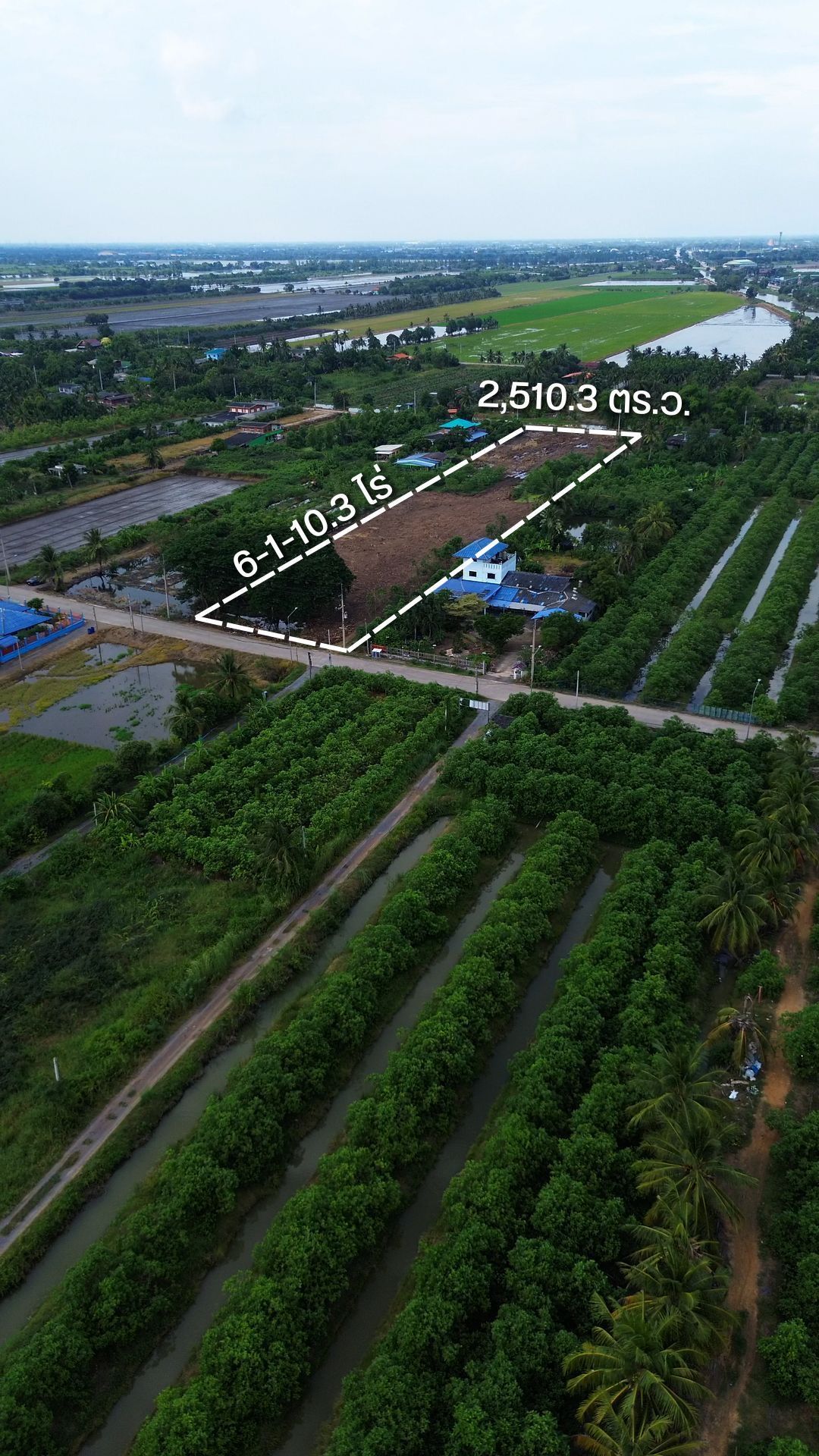 ขายที่ดิน 6-1-10 ไร่ ลาดหลุมแก้ว ปทุมธานี ติดถนน เข้าออกสะดวก – ใกล้กาญจนาภิเษก/M81 จุดเชื่อม 3 จังหวัด