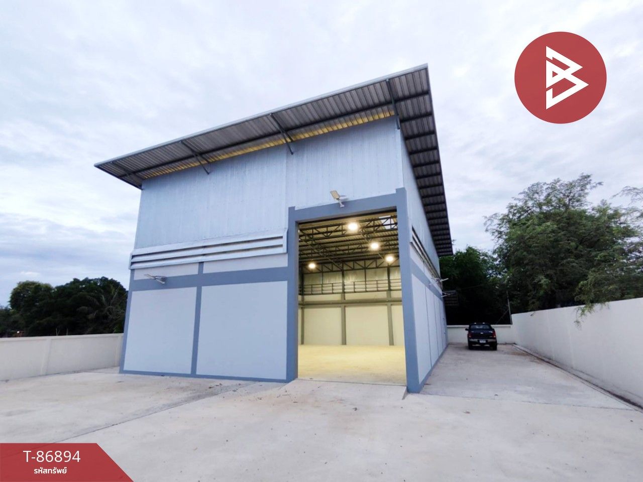 โกดังพร้อมสำนักงาน เนื้อที่ 3 งาน 90 ตร.วา กระทุ่มแบน สมุทรสาคร