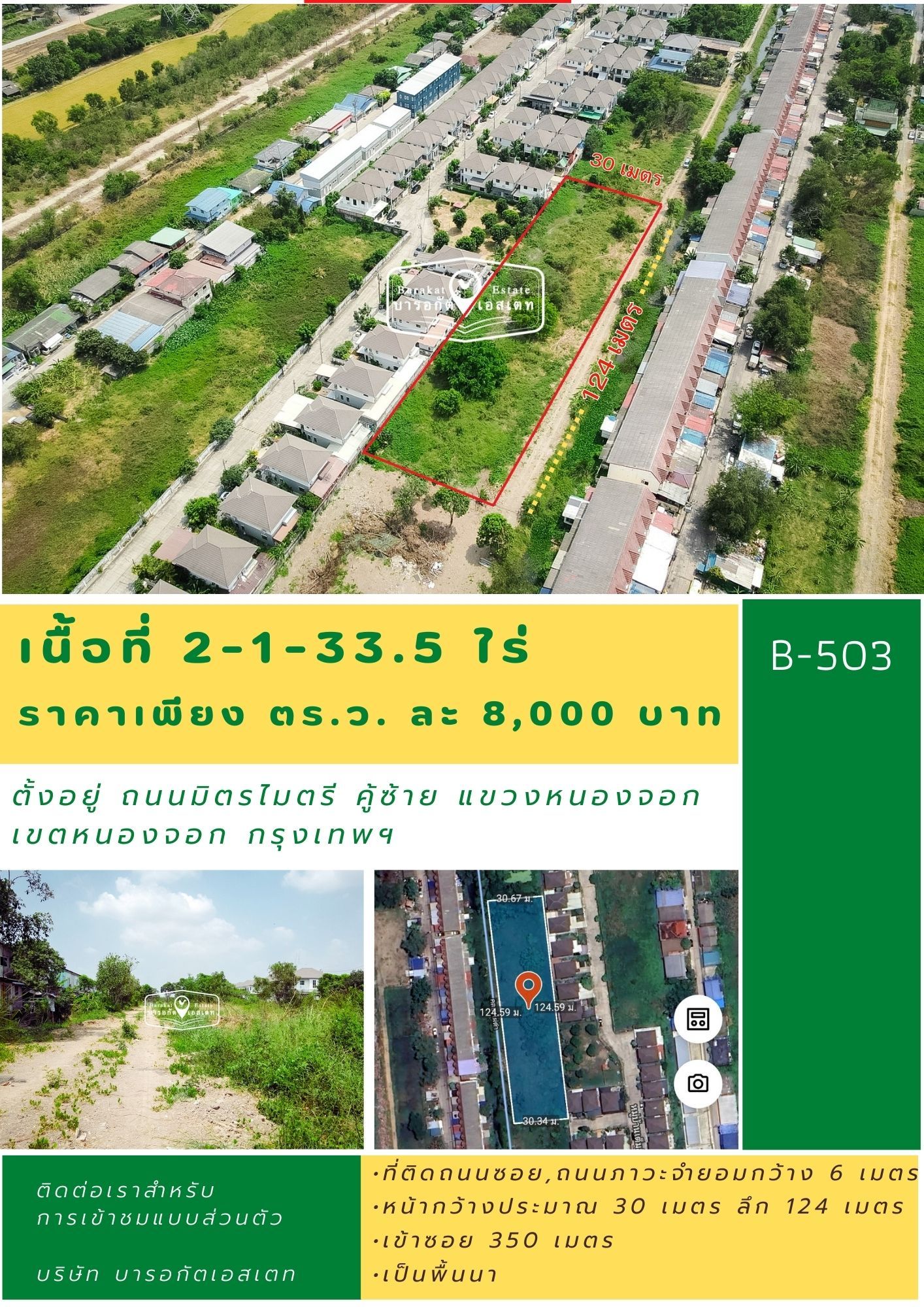 ทำเลดีๆ การเดินทางสะดวก จะซื้อปลูกบ้านหรือ ทำประกอบธุรกิจก็สวย