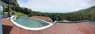ขายที่ดิน พร้อมบ้าน pool villa see view ทะเล 180 องศา ที่บางมะขาม เกาะสมุย เนื้อที่ 6-3-88.2 ไร่