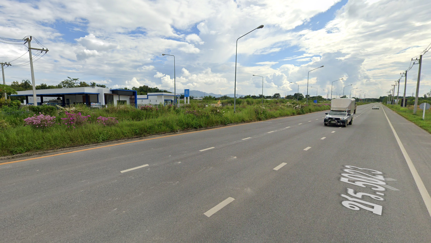 ที่ดินเปล่า ติดถนนบายพาสตะวันออก ใกล้สนาม x-arena เมืองเชียงราย 13-1-86.4