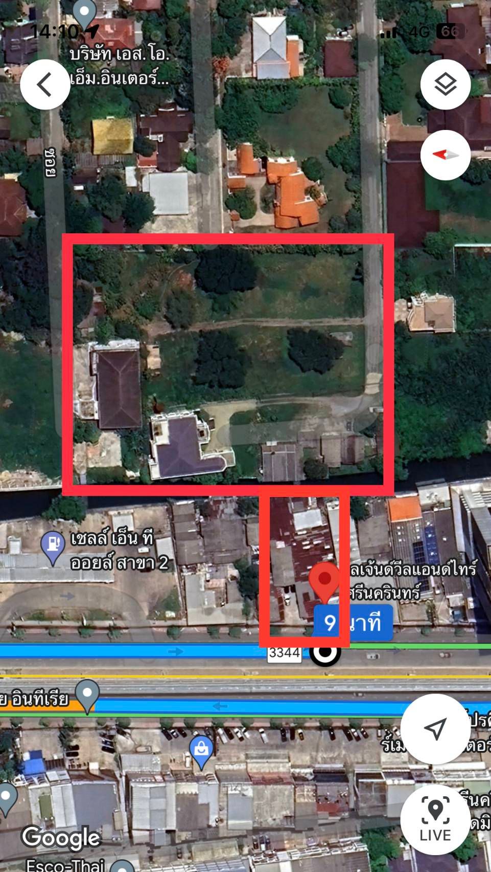ขายที่ดินสวย 3-3-44ไร่ ติดถนนศรีนครินทร์ 