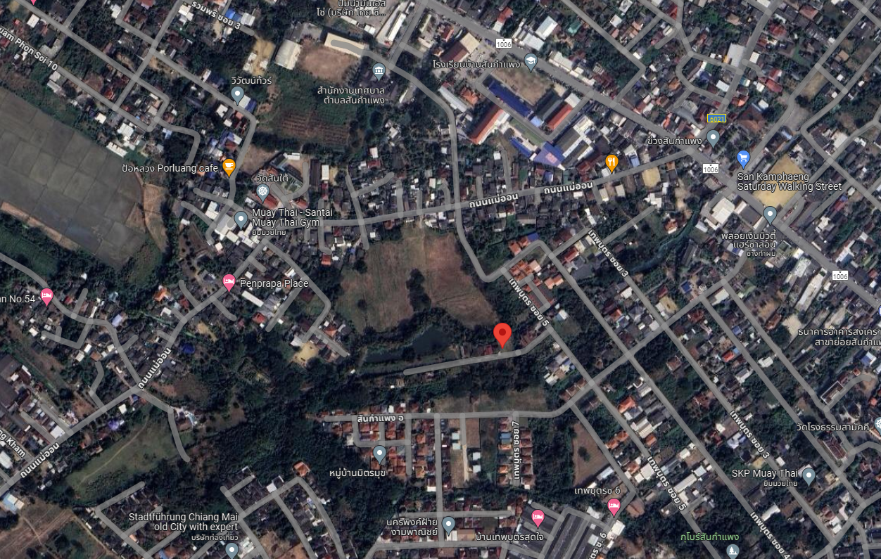 ขายที่ดินเชียงใหม่ แปลงสวย ในชุมชน สันกำแพง 0-1-0 ไร่. 