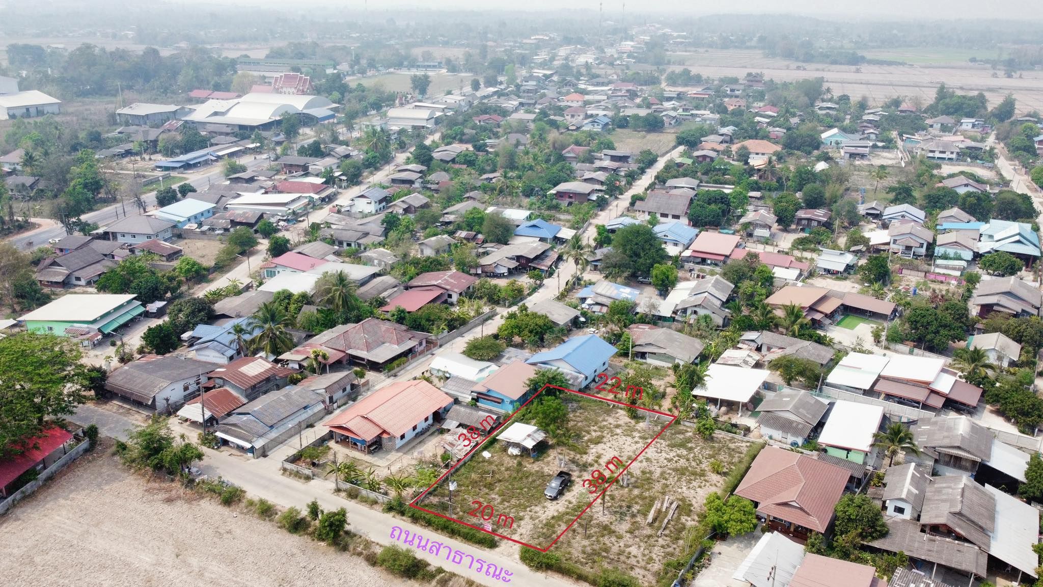ขายที่ดินถมและก่อกำแพงแล้ว ใกล้ตลาดห้วยสัก อ.เมือง จ.เชียงราย