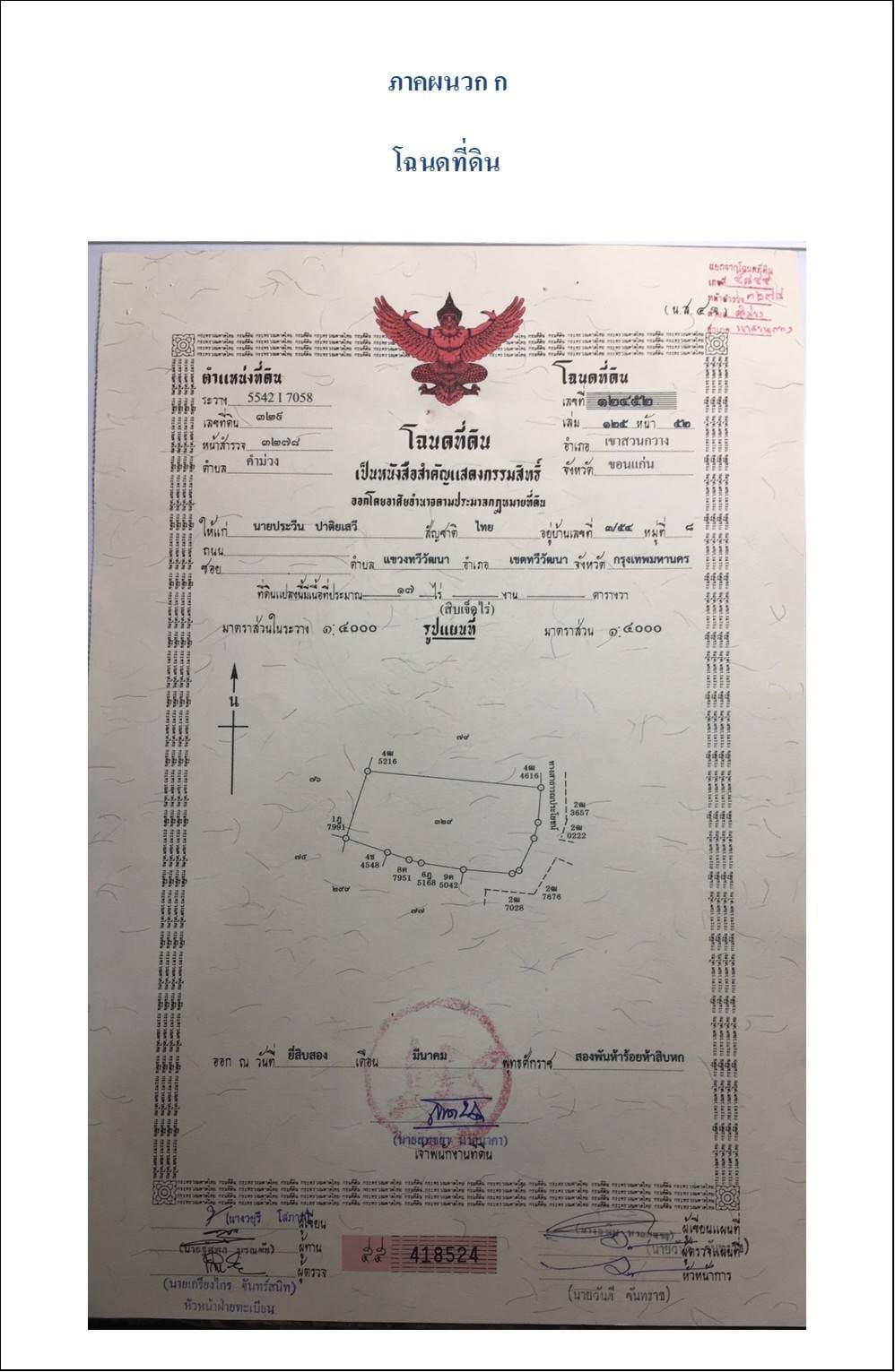 ขายที่ดินขอนแก่น เขาสวนกวาง 17-0-0